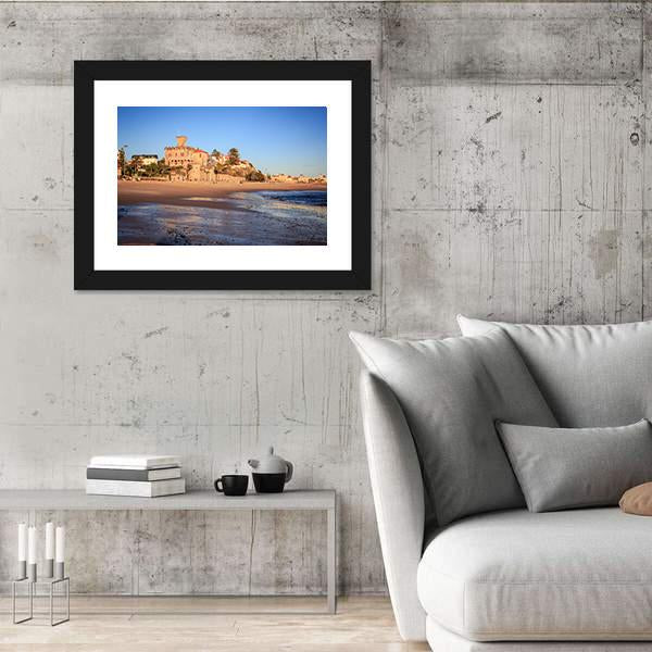 The Praia Do Tamariz Beach Canvas Wall Art-3 Horizontal-Gallery Wrap-25" x 16"-Tiaracle