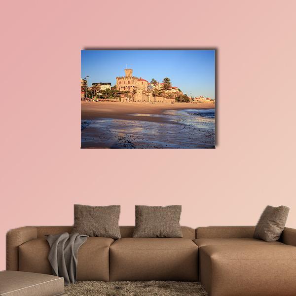 The Praia Do Tamariz Beach Canvas Wall Art-1 Piece-Gallery Wrap-48" x 32"-Tiaracle