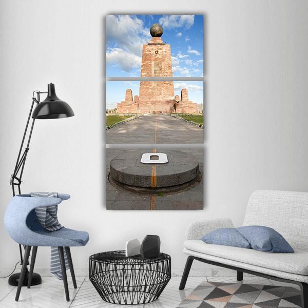The Pyramidal Monument In Ecuador Vertical Canvas Wall Art-3 Vertical-Gallery Wrap-12" x 25"-Tiaracle