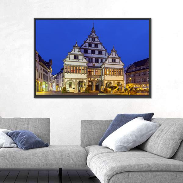 The Renaissance Town Hall Canvas Wall Art-1 Piece-Floating Frame-24" x 16"-Tiaracle