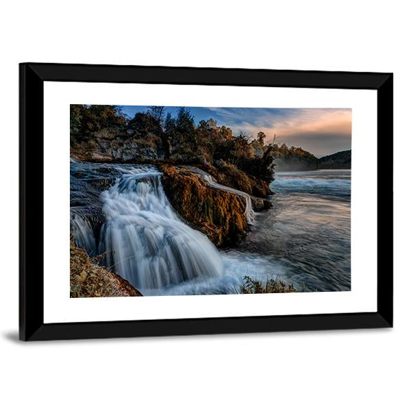 The Rhine Falls Canvas Wall Art-5 Horizontal-Gallery Wrap-22" x 12"-Tiaracle