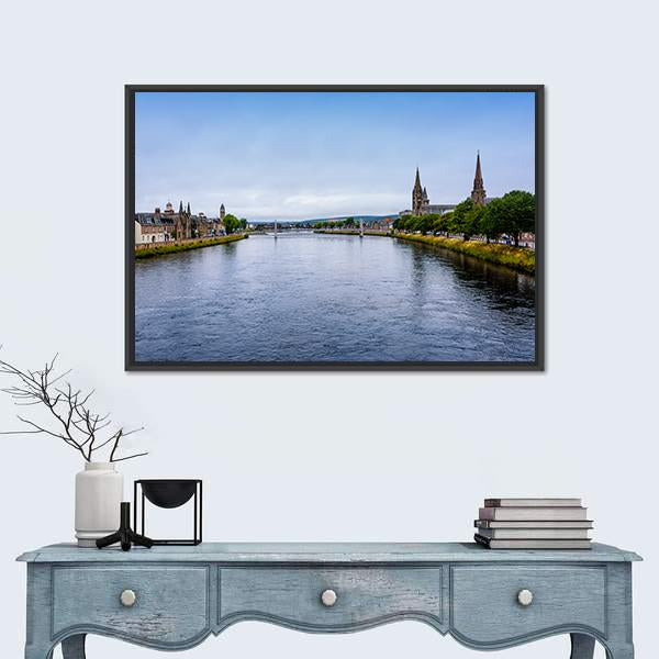 The River Ness Canvas Wall Art-3 Horizontal-Gallery Wrap-25" x 16"-Tiaracle