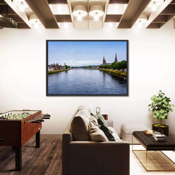 The River Ness Canvas Wall Art-3 Horizontal-Gallery Wrap-25" x 16"-Tiaracle