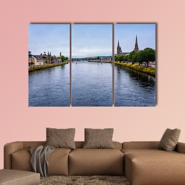 The River Ness Canvas Wall Art-3 Horizontal-Gallery Wrap-37" x 24"-Tiaracle