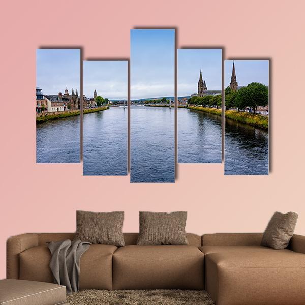 The River Ness Canvas Wall Art-5 Pop-Gallery Wrap-47" x 32"-Tiaracle
