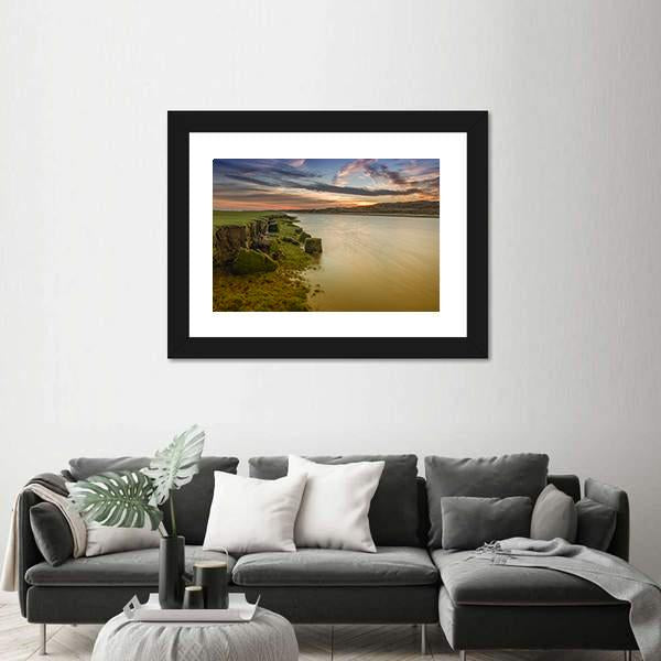 The River Ogmore Canvas Wall Art-1 Piece-Framed Print-20" x 16"-Tiaracle