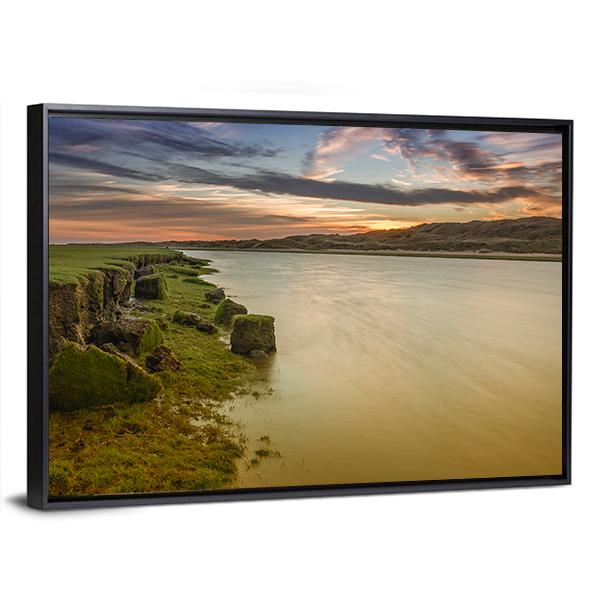 The River Ogmore Canvas Wall Art-3 Horizontal-Gallery Wrap-25" x 16"-Tiaracle