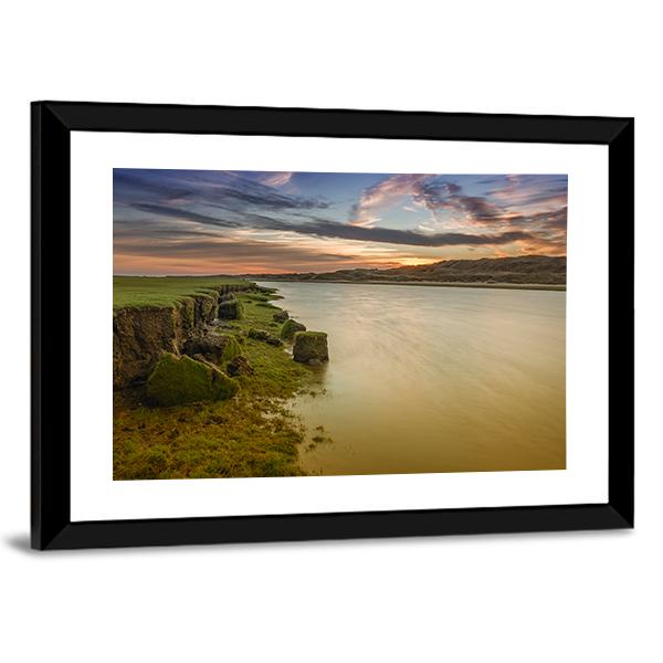 The River Ogmore Canvas Wall Art-3 Horizontal-Gallery Wrap-25" x 16"-Tiaracle