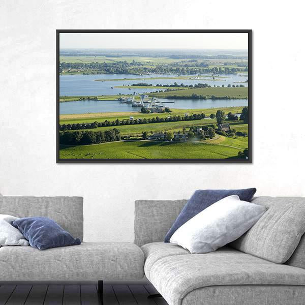 The River Rhine Canvas Wall Art-1 Piece-Floating Frame-24" x 16"-Tiaracle