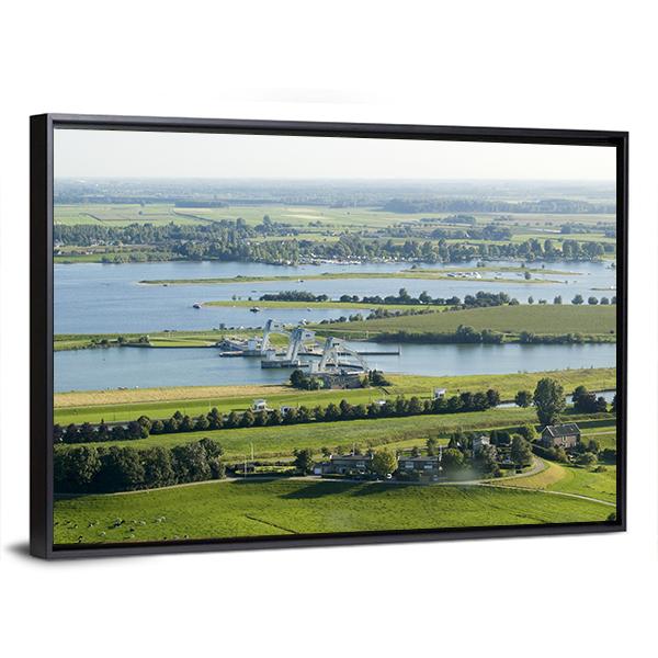 The River Rhine Canvas Wall Art-3 Horizontal-Gallery Wrap-25" x 16"-Tiaracle