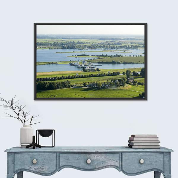 The River Rhine Canvas Wall Art-5 Horizontal-Gallery Wrap-22" x 12"-Tiaracle