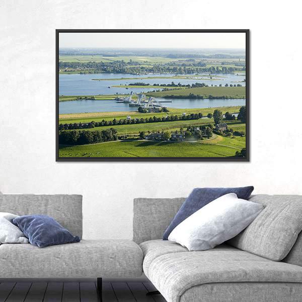 The River Rhine Canvas Wall Art-1 Piece-Floating Frame-24&quot; x 16&quot;-Tiaracle
