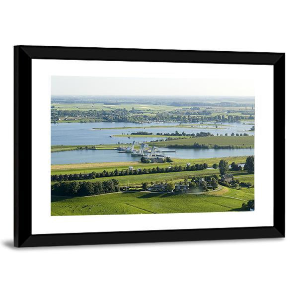 The River Rhine Canvas Wall Art-5 Horizontal-Gallery Wrap-22" x 12"-Tiaracle