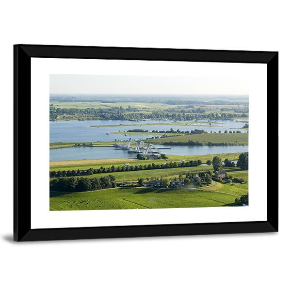 The River Rhine Canvas Wall Art-3 Horizontal-Gallery Wrap-25" x 16"-Tiaracle