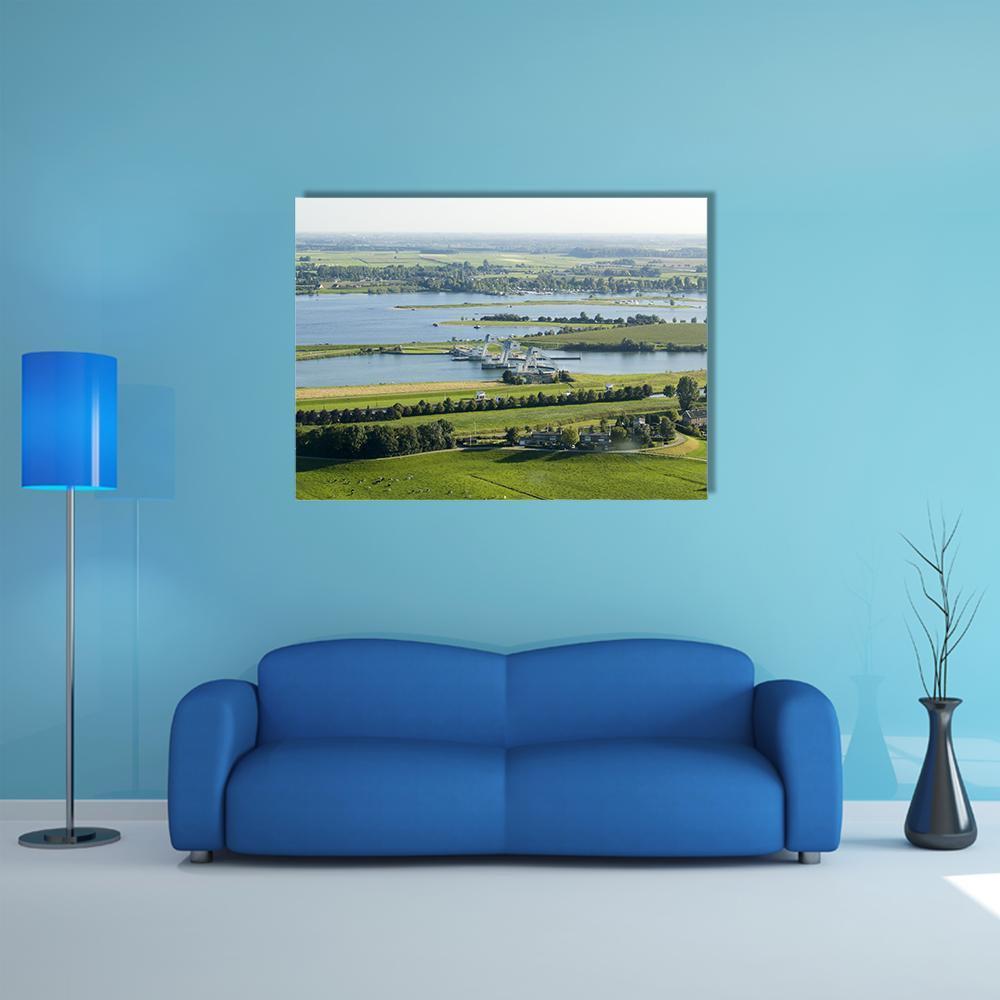The River Rhine Canvas Wall Art-4 Horizontal-Gallery Wrap-34" x 24"-Tiaracle