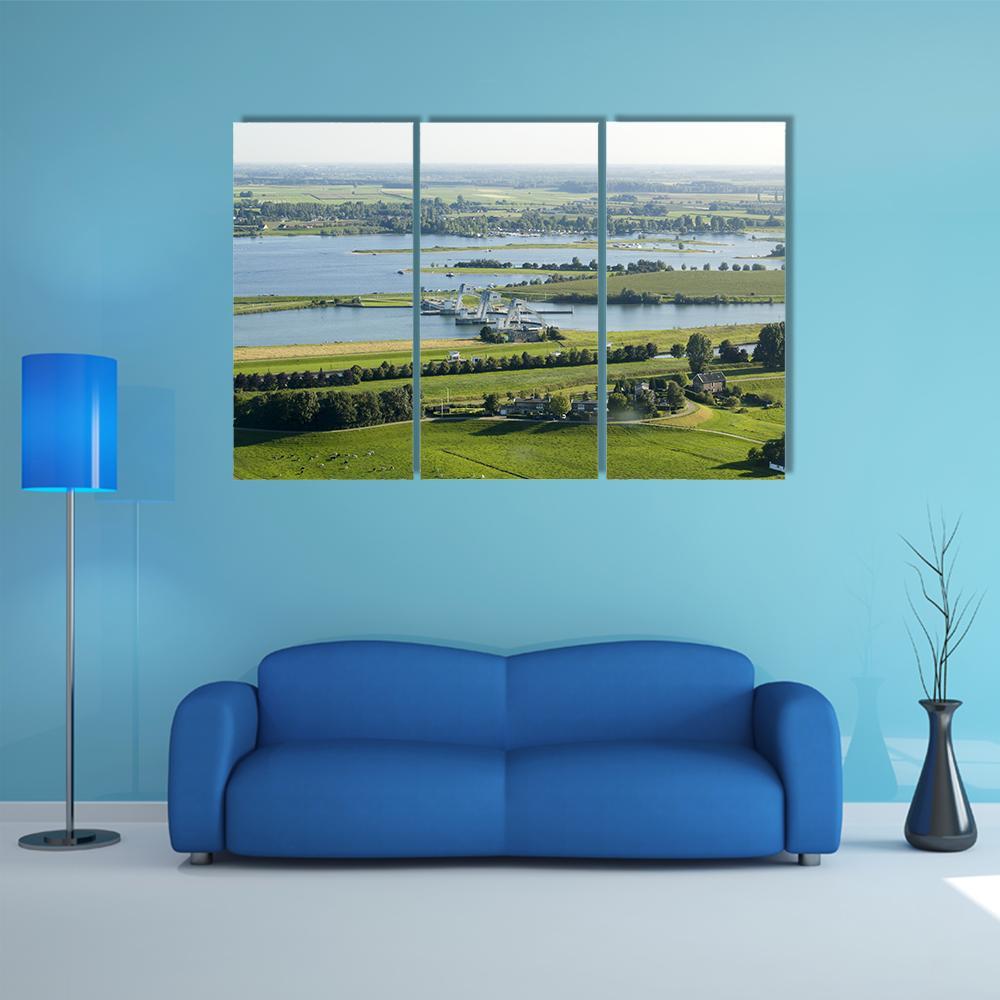 The River Rhine Canvas Wall Art-3 Horizontal-Gallery Wrap-37" x 24"-Tiaracle