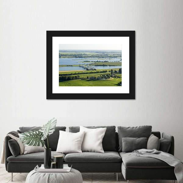 The River Rhine Panoramic Canvas Wall Art-1 Piece-36" x 12"-Tiaracle