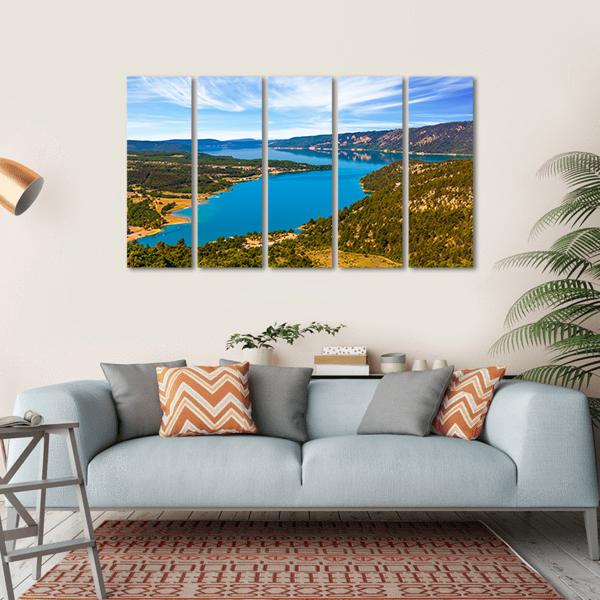 The River Verdon France Canvas Wall Art-5 Horizontal-Gallery Wrap-22" x 12"-Tiaracle