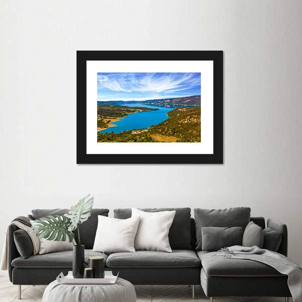 The River Verdon France Canvas Wall Art-1 Piece-Framed Print-20" x 16"-Tiaracle