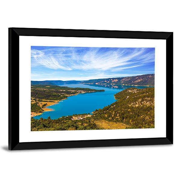 The River Verdon France Canvas Wall Art-3 Horizontal-Gallery Wrap-25" x 16"-Tiaracle