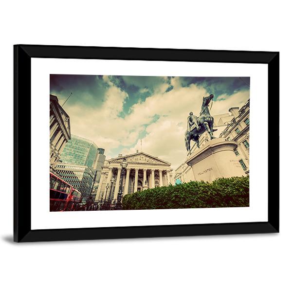 Royal Exchange In London Canvas Wall Art-3 Horizontal-Gallery Wrap-25" x 16"-Tiaracle