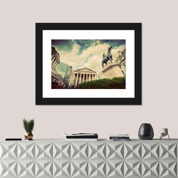 Royal Exchange In London Canvas Wall Art-3 Horizontal-Gallery Wrap-25" x 16"-Tiaracle