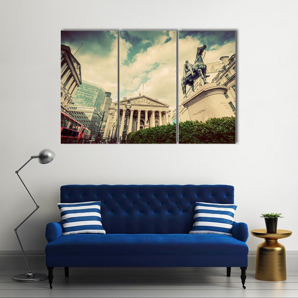 Royal Exchange In London Canvas Wall Art-3 Horizontal-Gallery Wrap-25" x 16"-Tiaracle