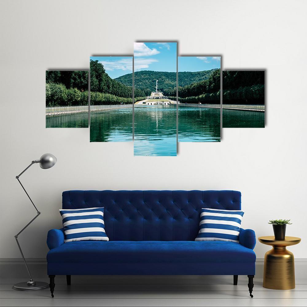 Royal Palace Of Caserta Canvas Wall Art-5 Star-Gallery Wrap-62" x 32"-Tiaracle