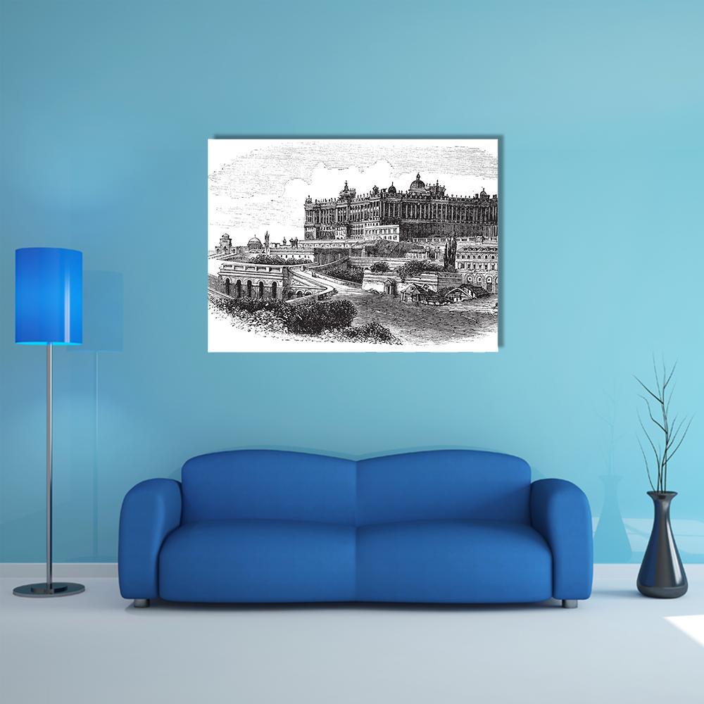 Royal Palace Of Madrid Canvas Wall Art-1 Piece-Gallery Wrap-36" x 24"-Tiaracle