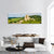 Ruins Of Corfe Castle Panoramic Canvas Wall Art-3 Piece-25" x 08"-Tiaracle