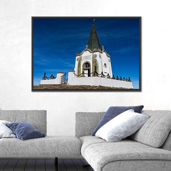 The Serbian Chapel Greece Canvas Wall Art-1 Piece-Floating Frame-24" x 16"-Tiaracle
