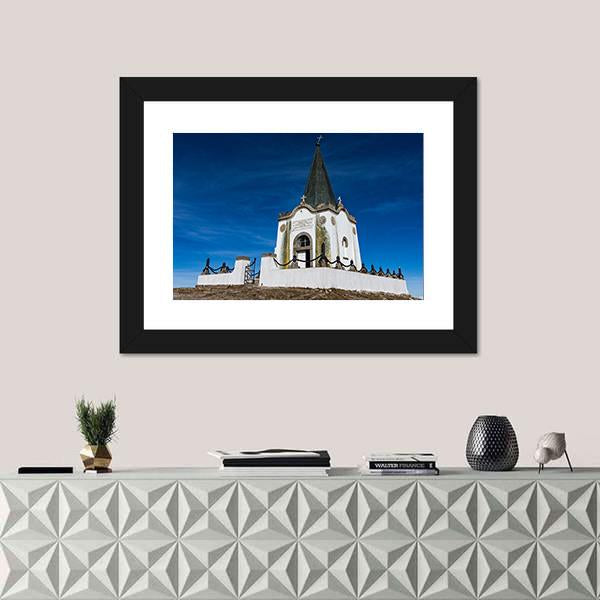 The Serbian Chapel Greece Canvas Wall Art-3 Horizontal-Gallery Wrap-25" x 16"-Tiaracle