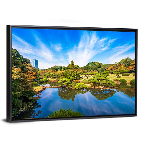 The Shinjuku Park Japan Canvas Wall Art-3 Horizontal-Gallery Wrap-25" x 16"-Tiaracle