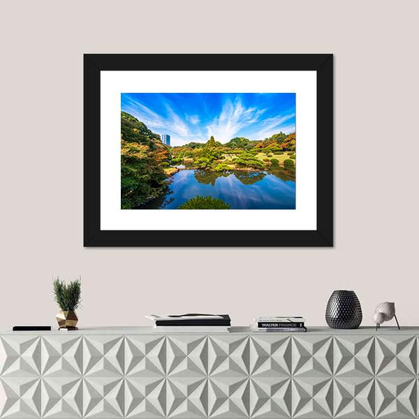 The Shinjuku Park Japan Canvas Wall Art-3 Horizontal-Gallery Wrap-25" x 16"-Tiaracle