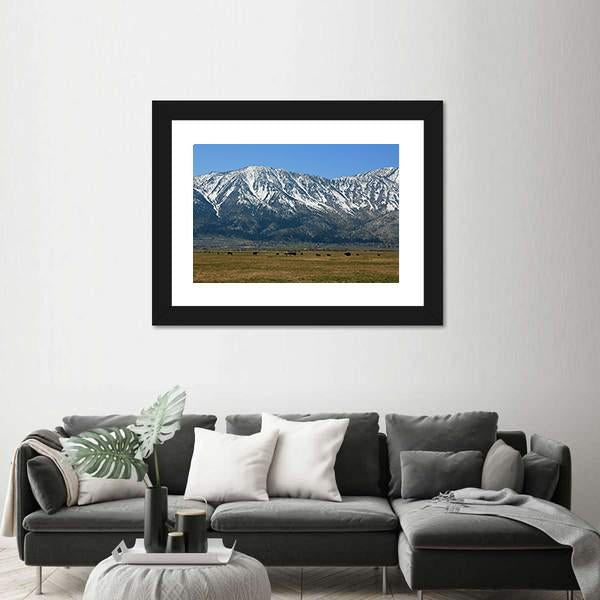 The Sierra Mountains Canvas Wall Art-1 Piece-Framed Print-20" x 16"-Tiaracle