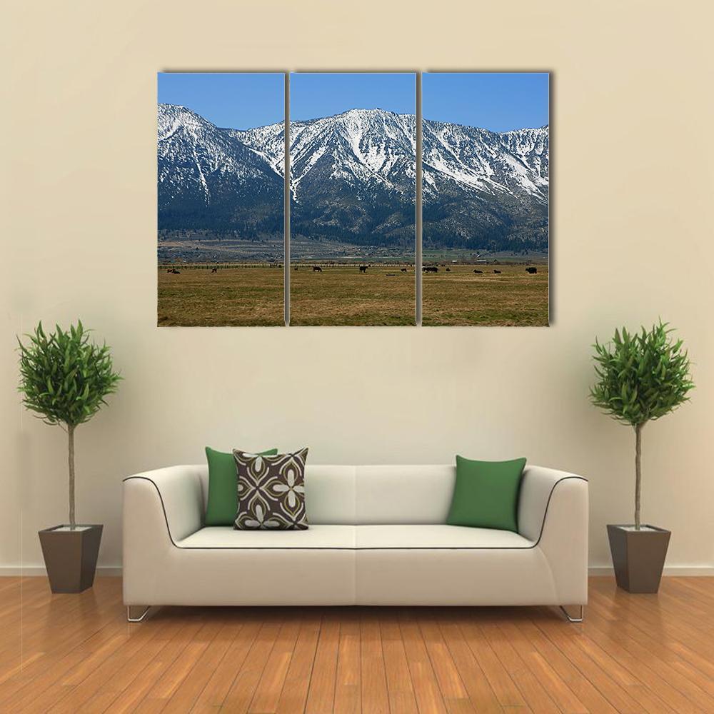 The Sierra Mountains Canvas Wall Art-3 Horizontal-Gallery Wrap-37" x 24"-Tiaracle