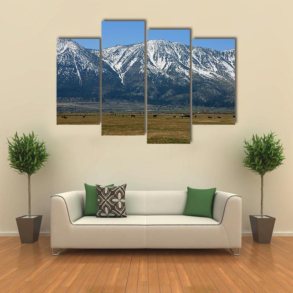 The Sierra Mountains Canvas Wall Art-4 Pop-Gallery Wrap-50" x 32"-Tiaracle