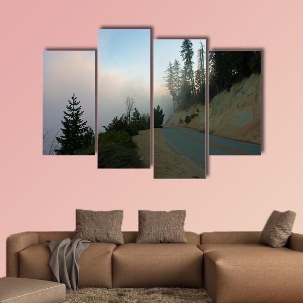 Sierra Nevada Mountain Range Canvas Wall Art-4 Pop-Gallery Wrap-50" x 32"-Tiaracle