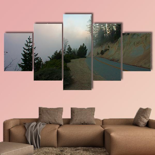 Sierra Nevada Mountain Range Canvas Wall Art-5 Star-Gallery Wrap-62" x 32"-Tiaracle