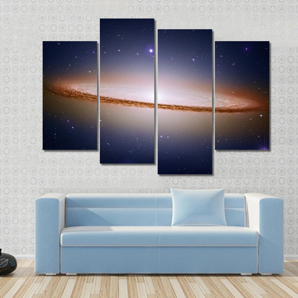 The Sombrero Galaxy Canvas Wall Art-4 Pop-Gallery Wrap-50" x 32"-Tiaracle