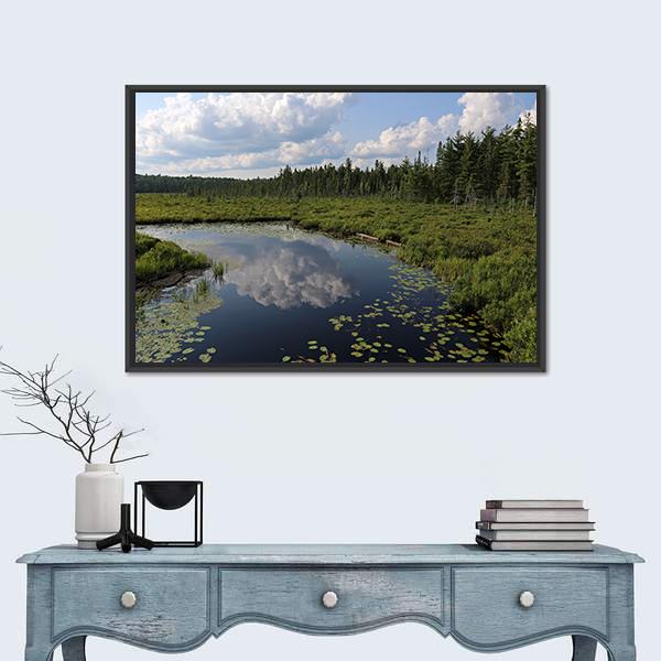 The Spruce Bog Canada Canvas Wall Art-3 Horizontal-Gallery Wrap-25" x 16"-Tiaracle