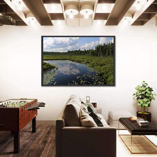 The Spruce Bog Canada Canvas Wall Art-3 Horizontal-Gallery Wrap-25" x 16"-Tiaracle