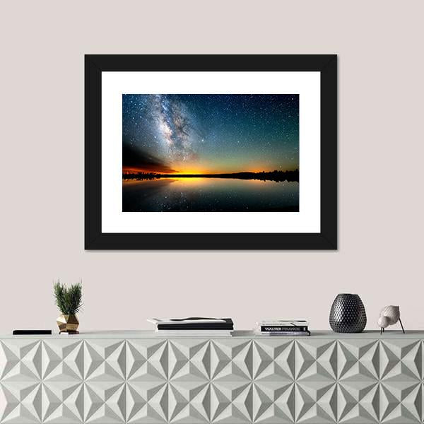 The Starry Sky Canvas Wall Art-1 Piece-Framed Print-20" x 16"-Tiaracle