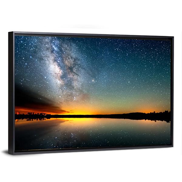 The Starry Sky Canvas Wall Art-3 Horizontal-Gallery Wrap-25" x 16"-Tiaracle