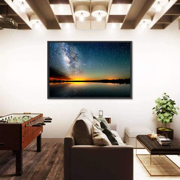 The Starry Sky Canvas Wall Art-3 Horizontal-Gallery Wrap-25" x 16"-Tiaracle