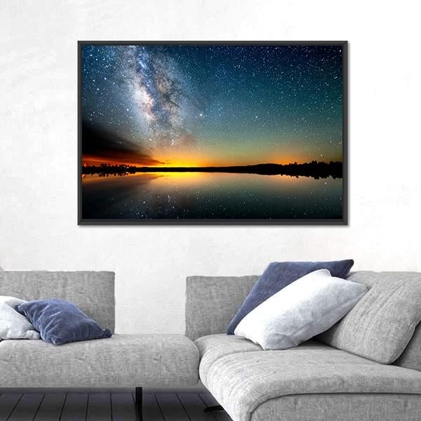 The Starry Sky Canvas Wall Art-3 Horizontal-Gallery Wrap-25" x 16"-Tiaracle