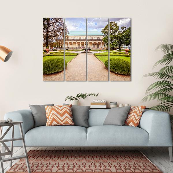 Palace Of Queen Anne Czechia Canvas Wall Art-4 Horizontal-Gallery Wrap-34" x 24"-Tiaracle