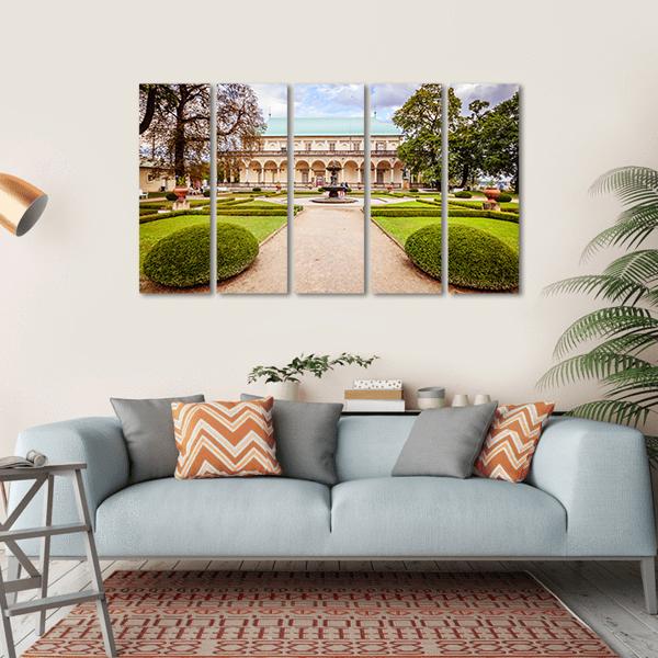 Palace Of Queen Anne Czechia Canvas Wall Art-5 Horizontal-Gallery Wrap-22" x 12"-Tiaracle