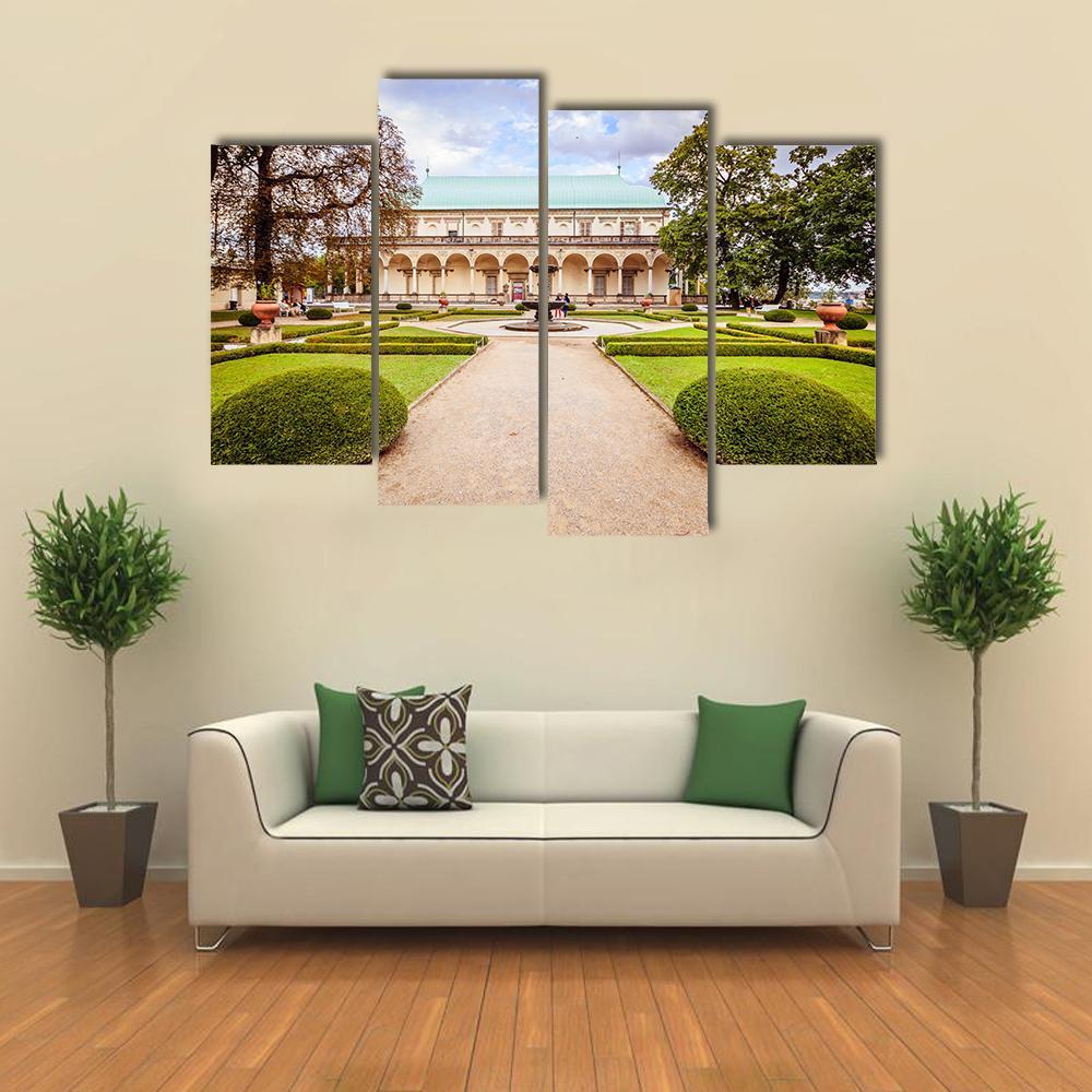 Palace Of Queen Anne Czechia Canvas Wall Art-4 Pop-Gallery Wrap-50" x 32"-Tiaracle