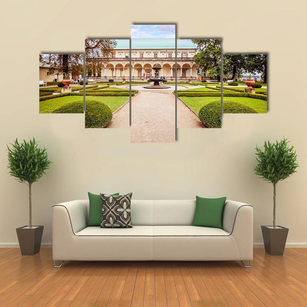 Palace Of Queen Anne Czechia Canvas Wall Art-3 Horizontal-Gallery Wrap-37" x 24"-Tiaracle